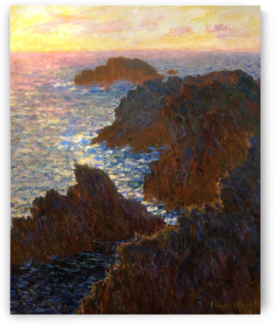 monet art rocks at belle isle 1886 by Row One Brand