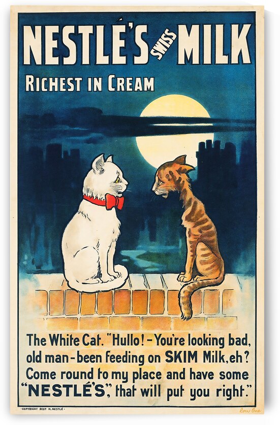 nestles swiss milk ad 1901 by Row One Brand