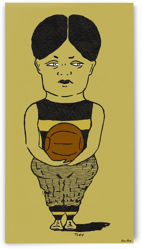 early 1900s purdue basketball player art by Row One Brand