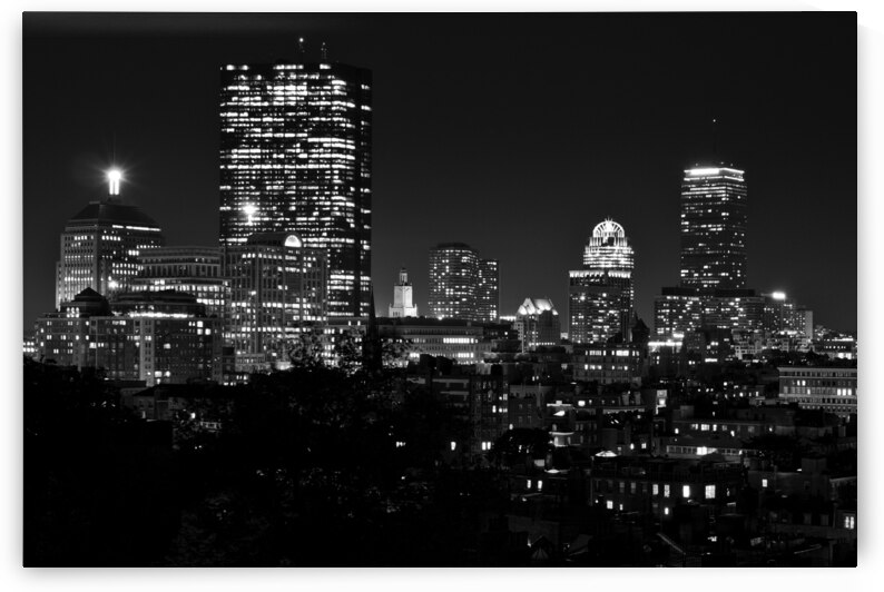 boston back bay skyline  horizontal 1370 Back 13k by Black And White