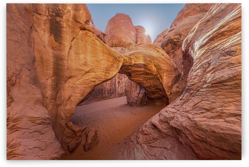Sand Dune Arch Sun Burst by Geoffrey Prior