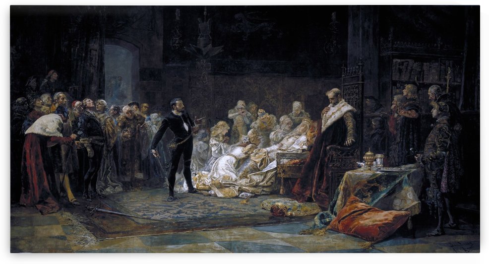 Ultima escena de Hamlet by Jose Moreno Carbonero
