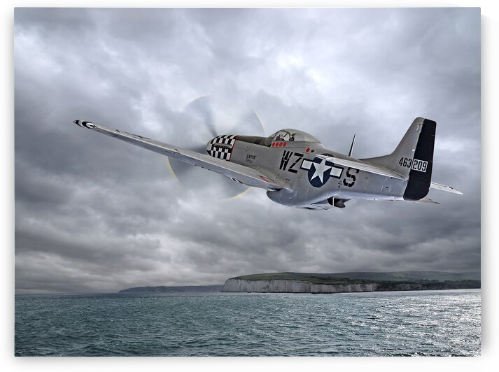 The Mission - p51 Over Dover by Gill Billington