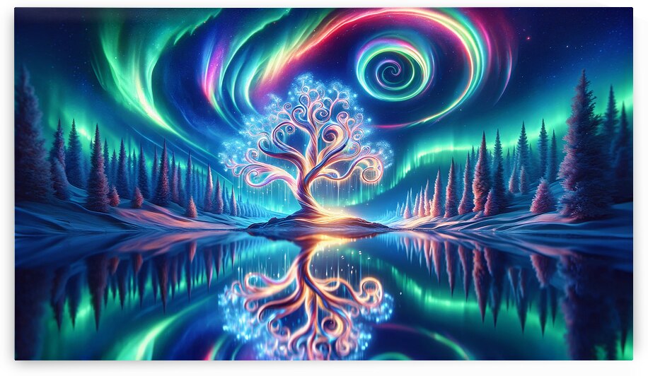 Swirling Auroras by Byron Johnson