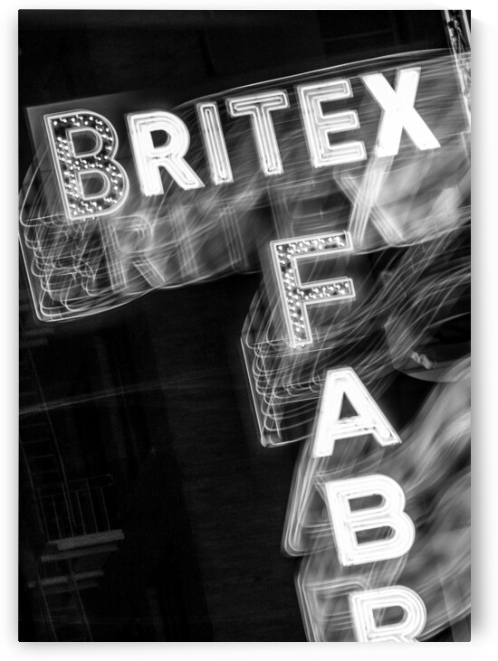 britex fabrics sign  vertical 2762 Britex 13k by Black And White
