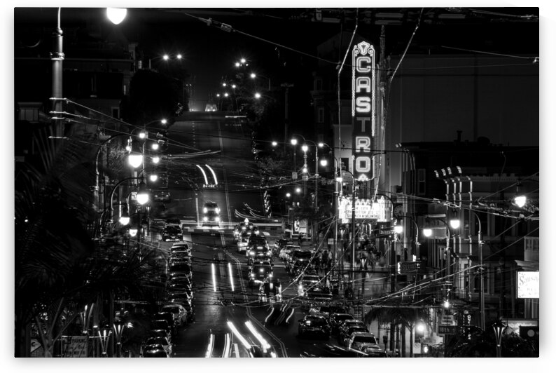 castro theater night  horizontal 2768 Castro 13k. by Black And White