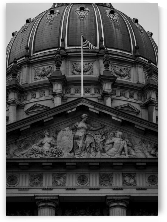 city hall dome  vertical 2844 Polk 13k by Black And White