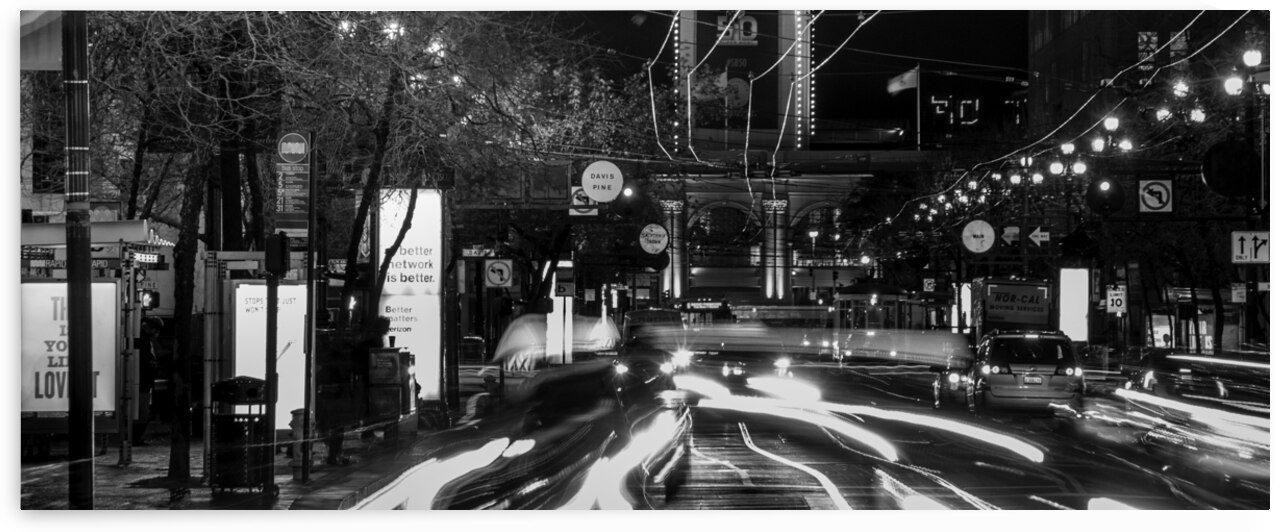 ferry building lit up sb50  panoramic 2952 Front by Black And White