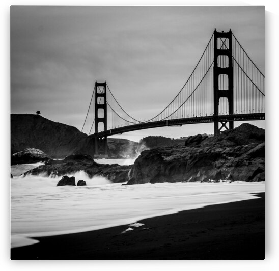 golden gate bridge baker beach  square 487 Baker by Black And White