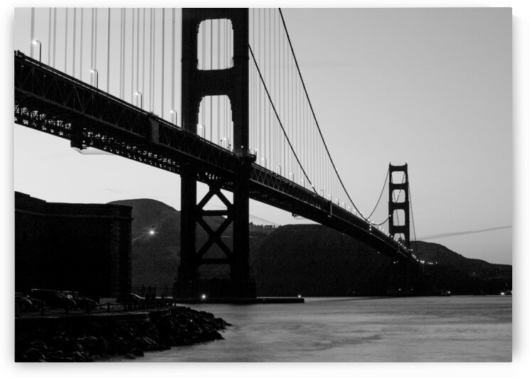 golden gate bridge at dusk  horizontal 508 Straus by Black And White
