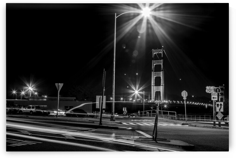 golden gate bridge at night  horizontal 4524 Nort by Black And White
