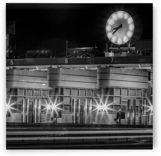 gg bridge toll booths  square 2967 Toll 13k by Black And White