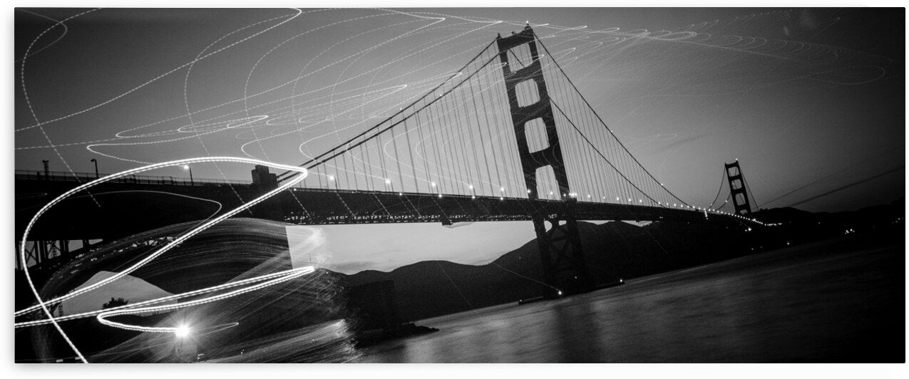 fort point and gg bridge  panoramic 493 Chrysopyl by Black And White