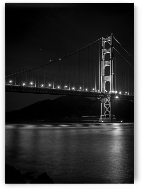 gg bridge night  vertical 501 Gate 13k by Black And White