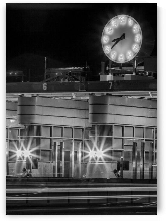 gg bridge toll booths  vertical 2967 Toll 13k by Black And White