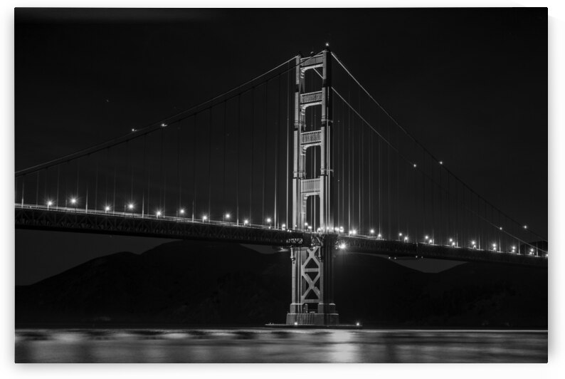 golden gate bridge night  horizontal 2894 Morrow by Black And White