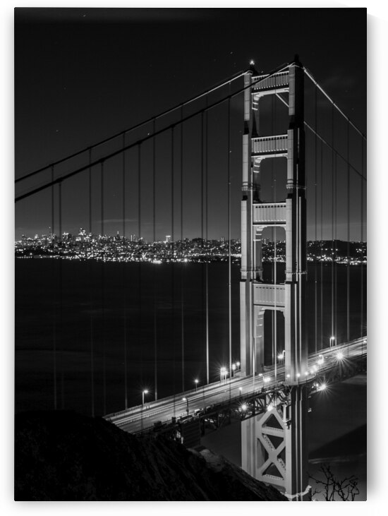 golden gate bridge night battery spencer  vertica by Black And White