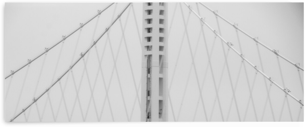 oakland bay bridge mist fog  panoramic 2856 Spire by Black And White