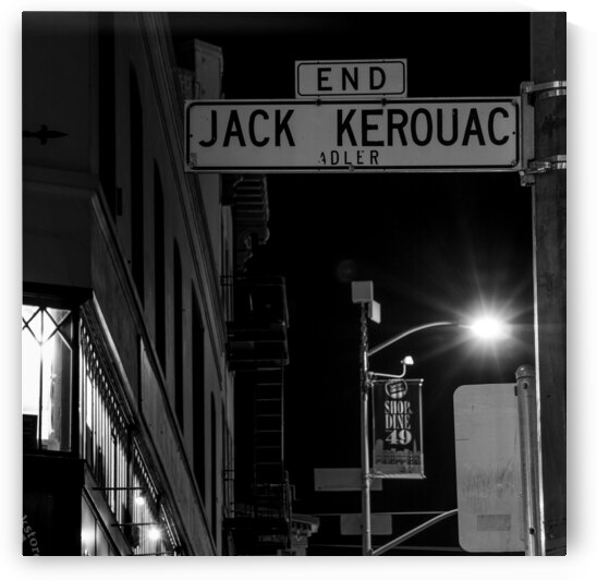 jack kerouac boulevard street sign  square 2961 K by Black And White