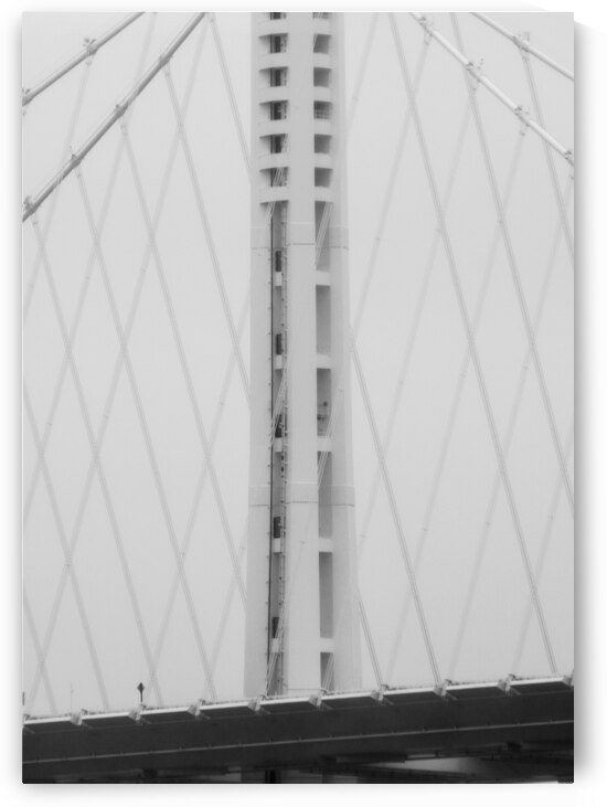 oakland bay bridge mist fog  vertical 2856 Spire by Black And White