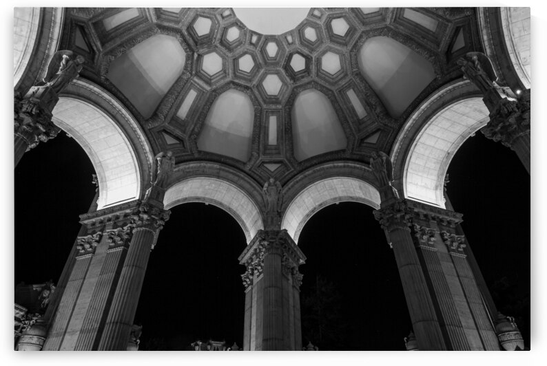 palace fine arts interior dome  horizontal 2866 A by Black And White