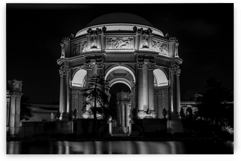 palace of fine arts at night  horizontal 2777 Pal by Black And White