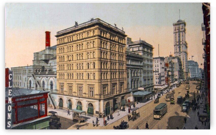 Colorized photo of Broadway New York circa 1909 by Patricia Hofmeester PHotography