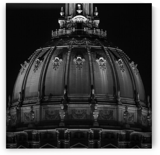 san francisco city hall rotunda night  square 283 by Black And White