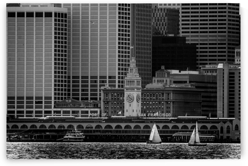 san francisco ferry building  horizontal 2849 Sai by Black And White