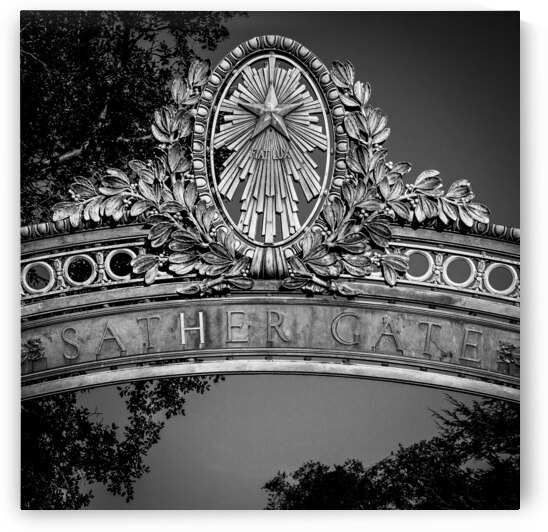 sather gate uc berkeley campus oakland  square 28 by Black And White