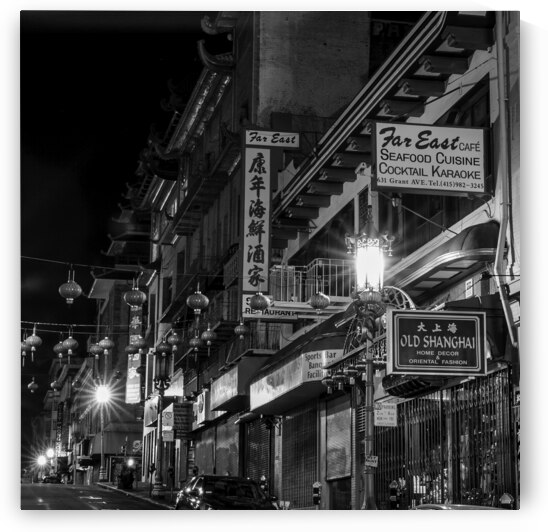 sf chinatown night cityscape  square 3019 Shangha by Black And White