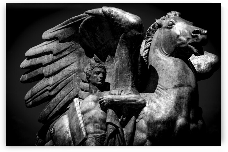 arlington bridge aspiration statue  horizontal 23 by Black And White