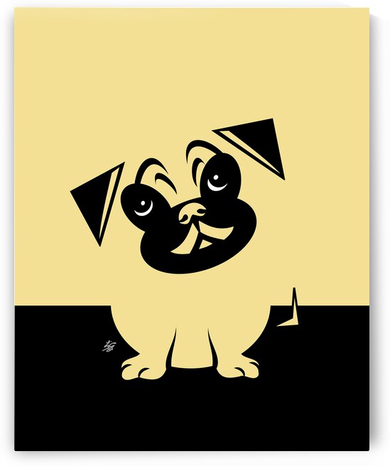 Stylized Pug Art by Liz Cereby