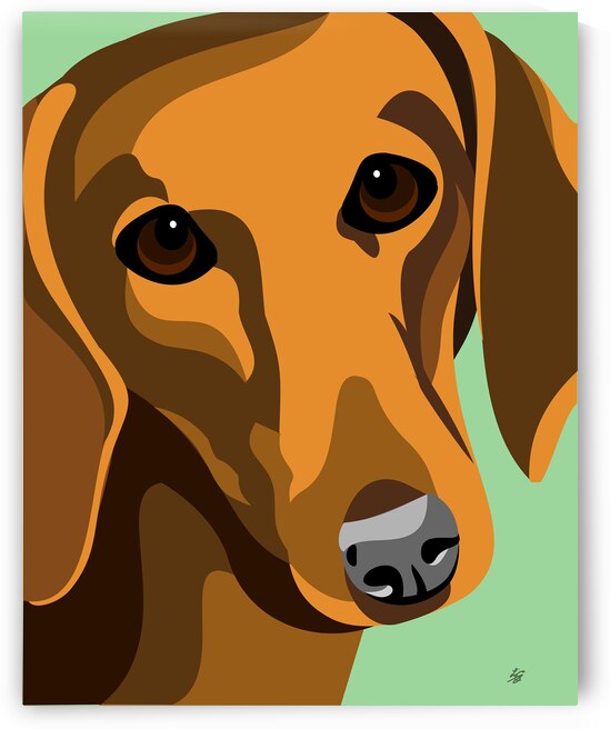 Dachshund Vector Dog Art by Liz Cereby