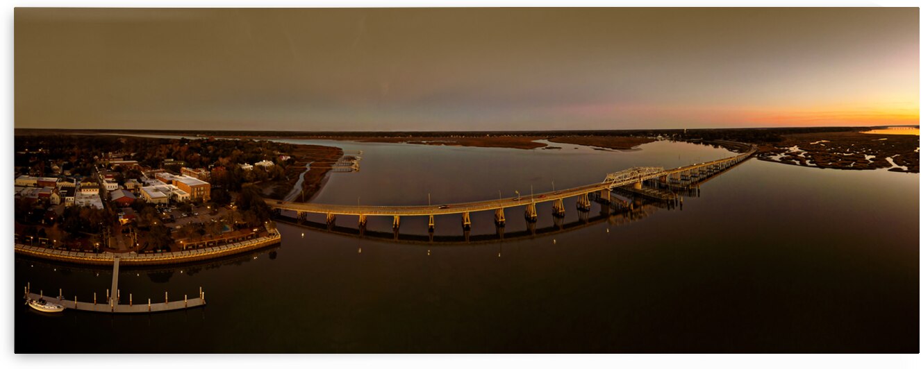 Beaufort Richsrd Woods Swing Bridge at Sunset by Norma Brandsberg Photography