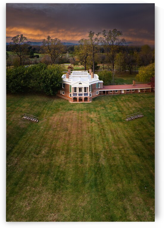 Thomas Jefferson Poplar Forest Vertical Drone by Norma Brandsberg Photography