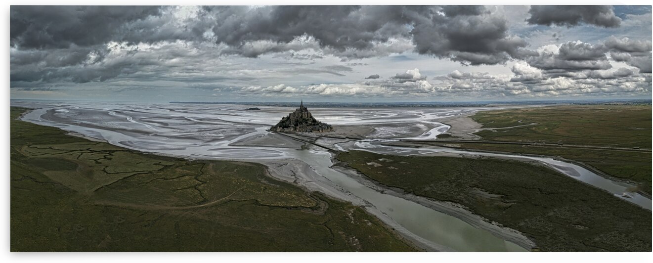 Mont  Saint Michel Overhead Panorama by Norma Brandsberg Photography