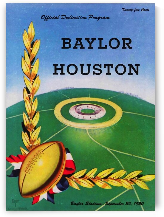 1950 Baylor Stadium Dedication Game by Row One Brand