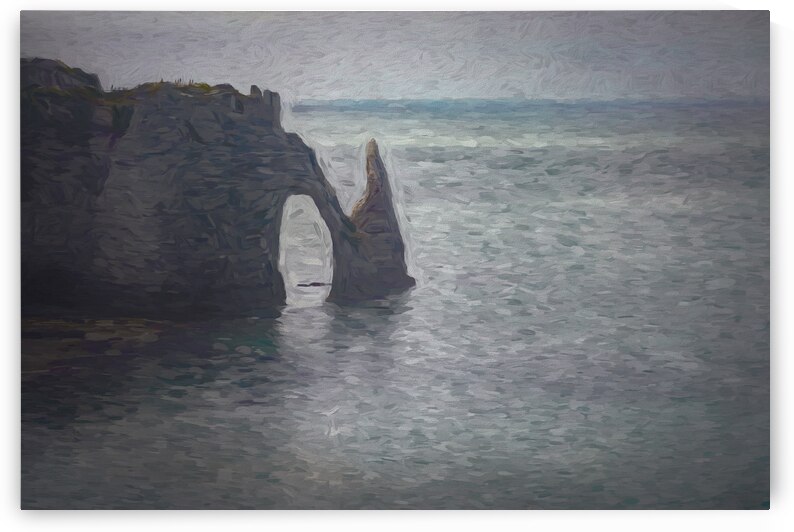 Etretat Arch at Sunset Impressionist Style by Norma Brandsberg Photography