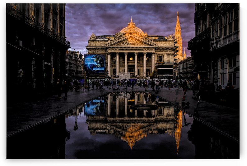 Brussels Stock Exchange at Sunset by Norma Brandsberg Photography
