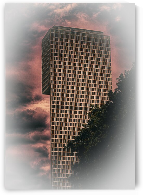Frankfurt One Skyscraper Sunset by Norma Brandsberg Photography