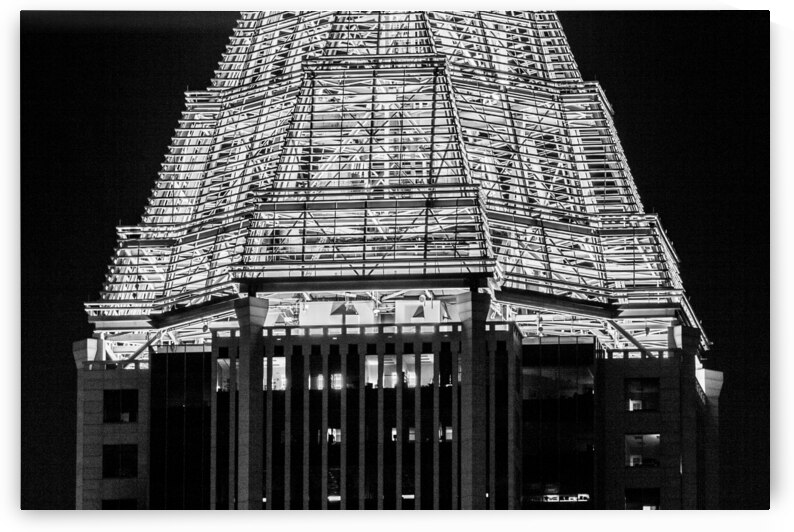 bank of america plaza  horizontal 3129 Spire 13k. by Black And White