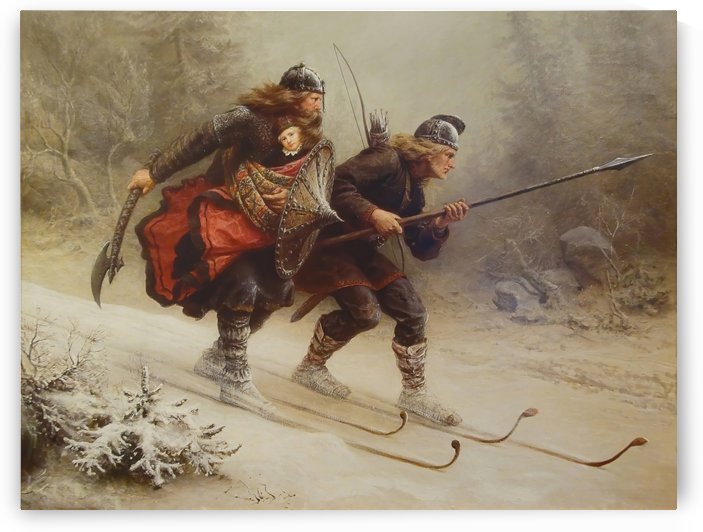 Birkebeiner by Nils Nilsen Bergslien