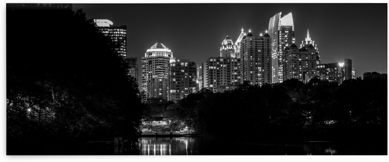 midtown atlanta skyline  panoramic 3125 Piedmont by Black And White