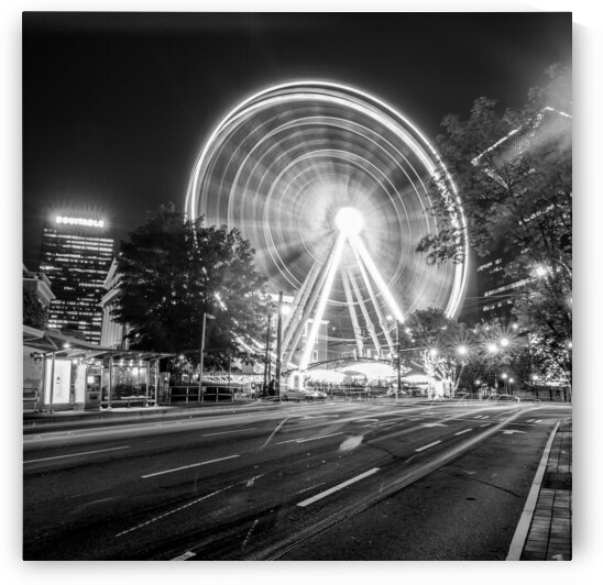 skyview atlanta ferris wheel  square 3128 Skyview by Black And White