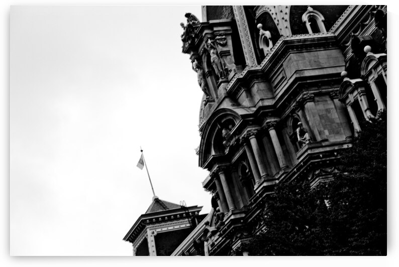 philadelphia city hall architecture detail  horiz by Black And White