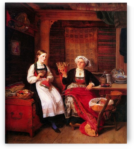 Admiring a crown by Adolph Tidemand