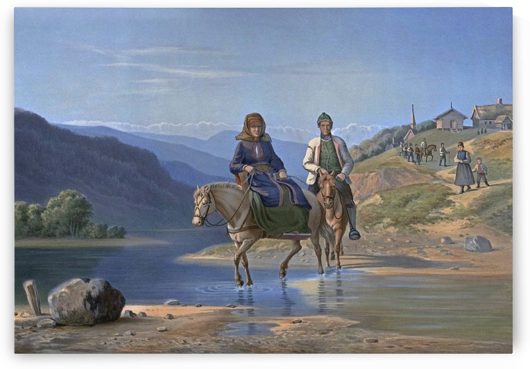 Hjemreisen fra Kirken by Adolph Tidemand