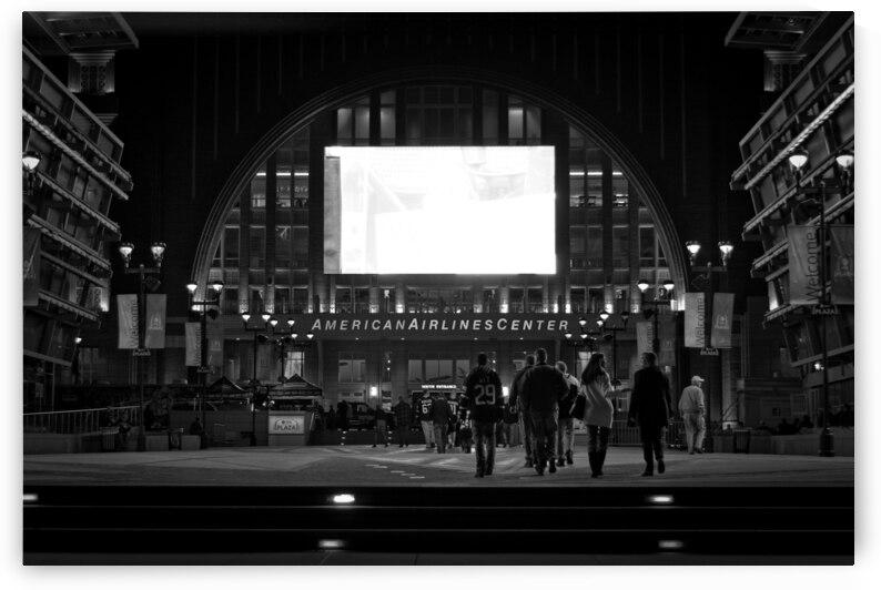 american airlines center at night  horizontal 786 by Black And White