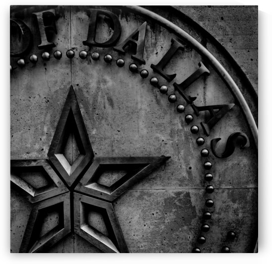 city of dallas seal and star  square 772 Dallas 1 by Black And White